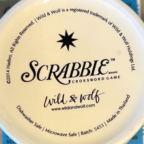 SCRABBLE Crossword Board Game Tile Letter T Initial Monogram Ceramic Mug - Picture 9 of 9